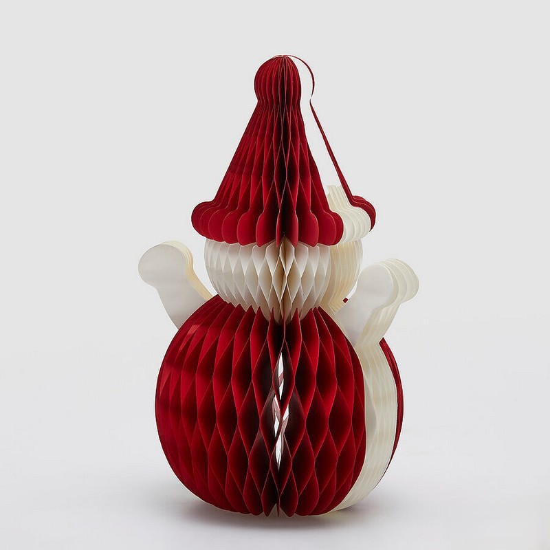 Babbo Natale origami bianco e rosso richiudibile, perfetto come idea regalo di Natale e per arricchire la tua collezione di Babbi Natale!