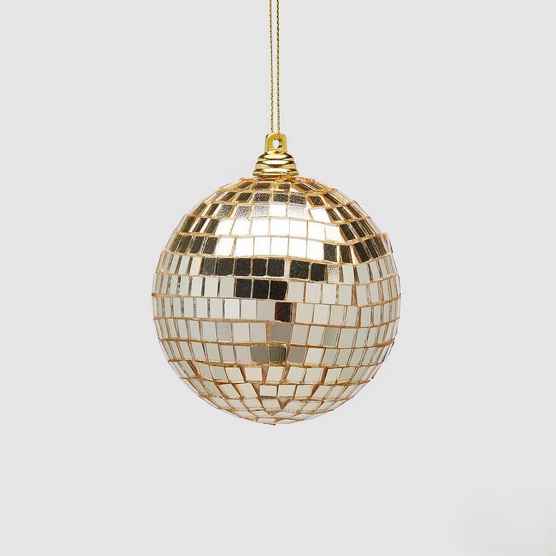 Pallina di Natale a specchio oro, ideale per arricchire i tuoi addobbi per albero di Natale