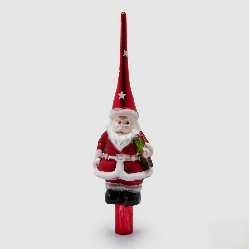 Puntale per albero di Natale a forma di Babbo Natale