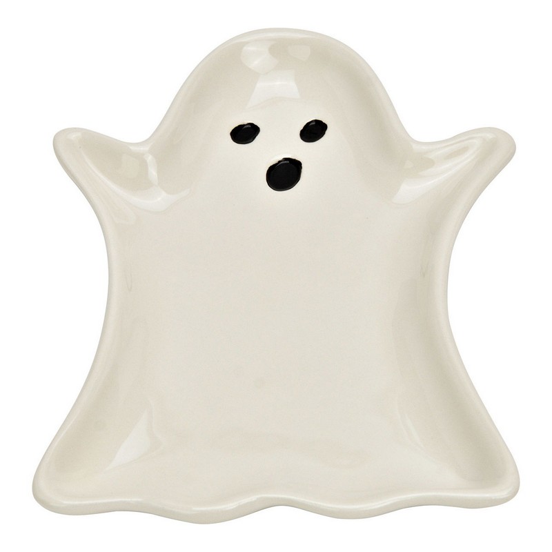 Piatto decorativo a forma di fantasma, perfetto come decoro di Halloween