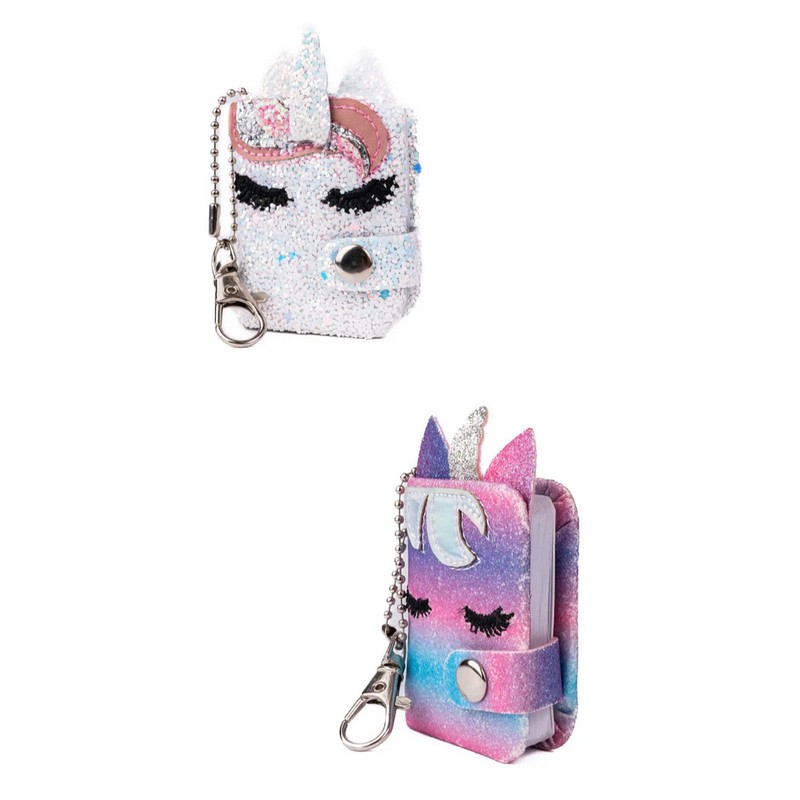 Mini diario segreto per bambini unicorno viola con brillantini
