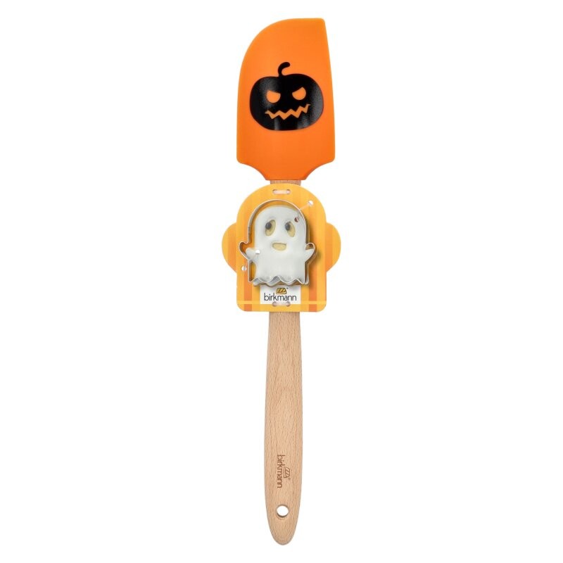 Spatola decorata con zucca con tagliabiscotti a forma di fantasma, il set da cucina perfetto per Halloween