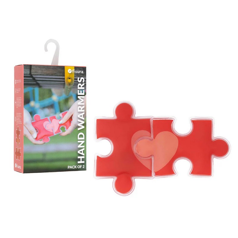 Set 2 scaldamani riutilizzabili a forma di pezzi di puzzle