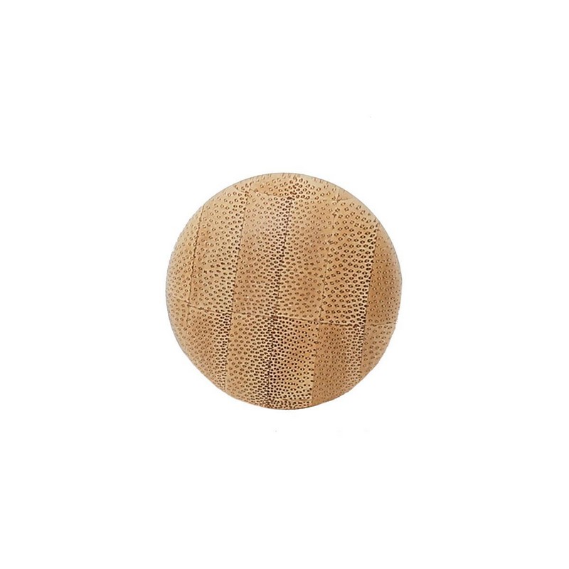 Rullo massaggia viso con manico in bambù con sfera in acciaio