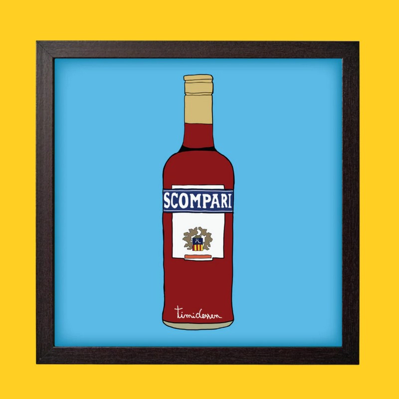 Quadro con cornice nera in legno con poster Scompari su liquore