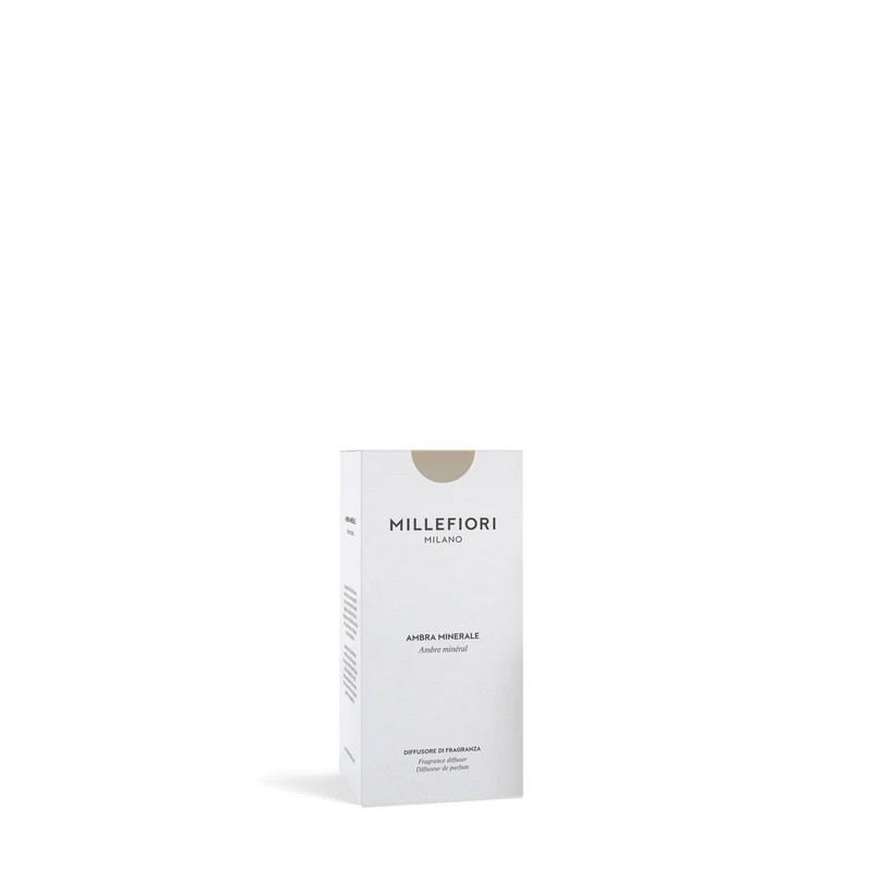 Diffusore di fragranza Millefiori Ambra Naturale da 100 ml con bastoncini