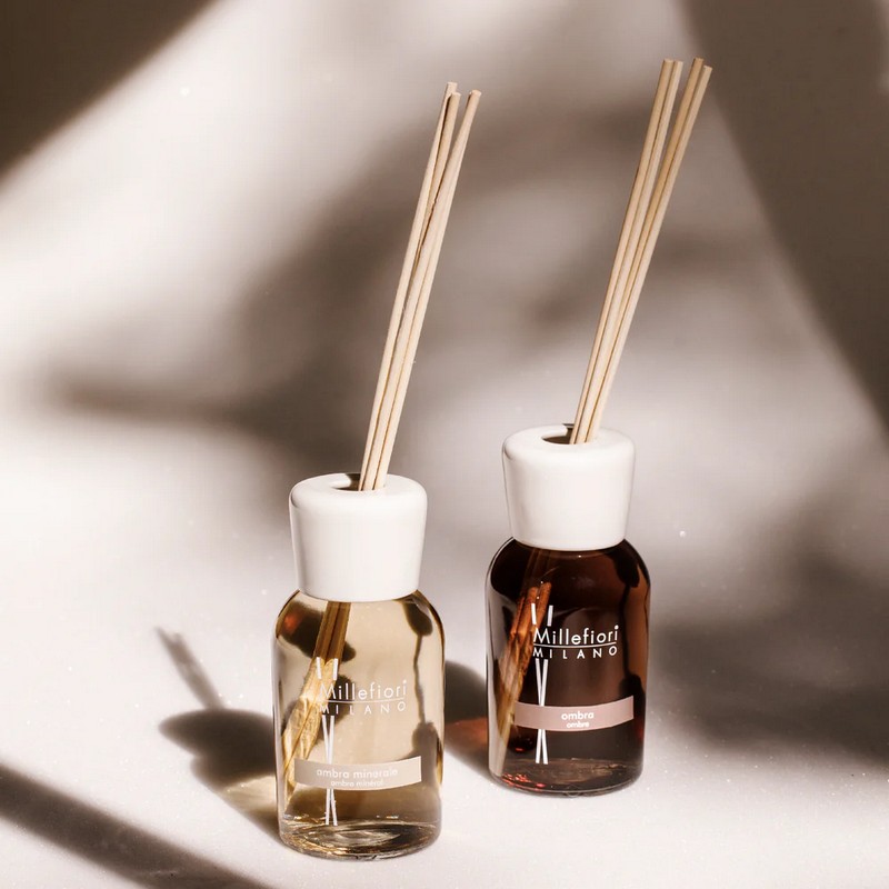 Diffusore di fragranza Millefiori Ombra da 100 ml con bastoncini
