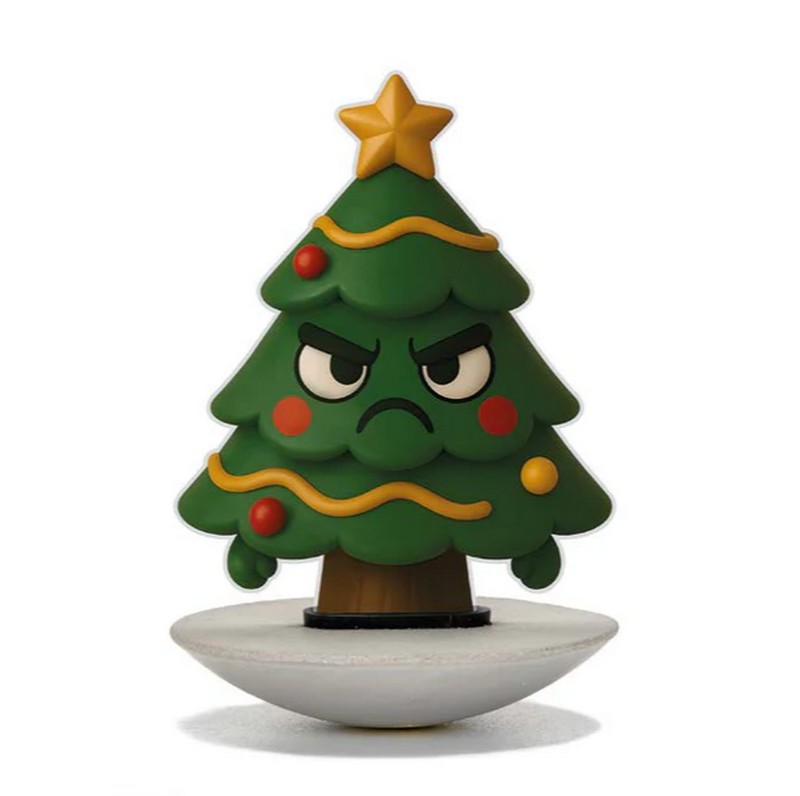 Albero di Natale arrabbiato basculante decorativo in plexiglass, un decoro buffo e originale per la stagione festiva!