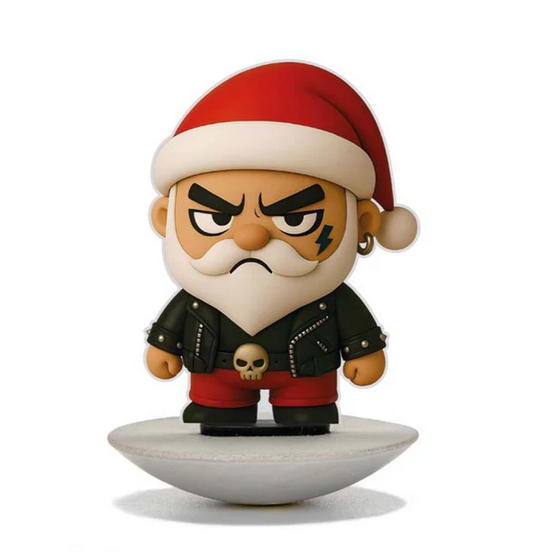 Babbo Natale arrabbiato basculante decorativo in plexiglass, perfetto come idea regalo di Natale e per arricchire la tua collezione di Babbi Natale!