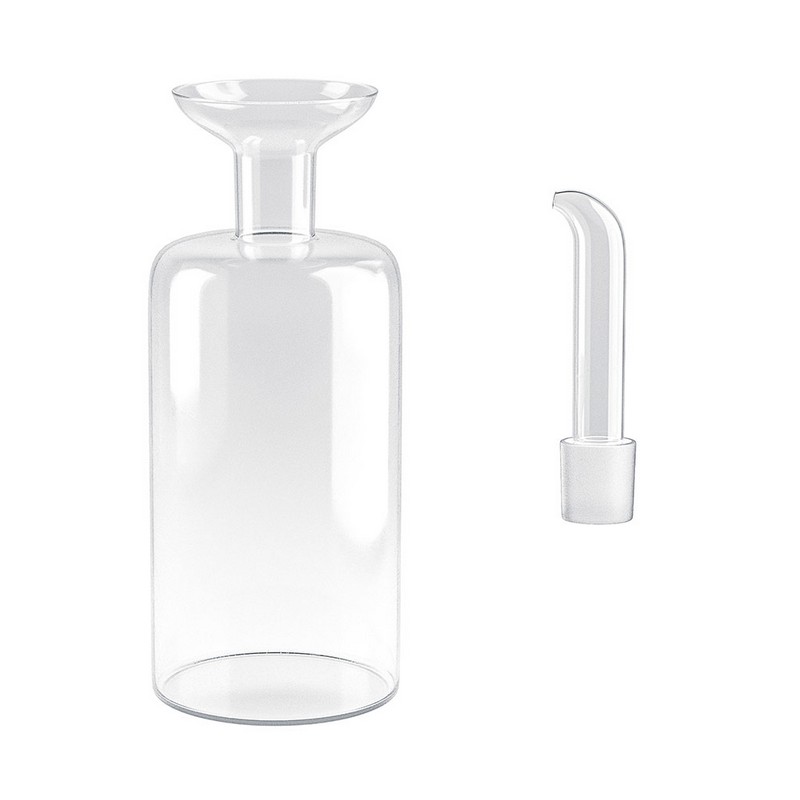 Oliera in vetro trasparente con beccuccio antigoccia da 500 ml