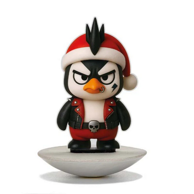 Pinguino arrabbiato basculante decorativo in plexiglass, un decoro buffo e originale per la stagione festiva!