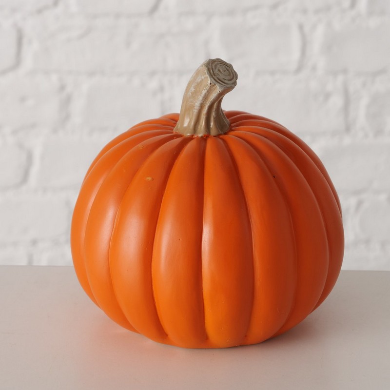 Zucca di Halloween in poliresina con luce led