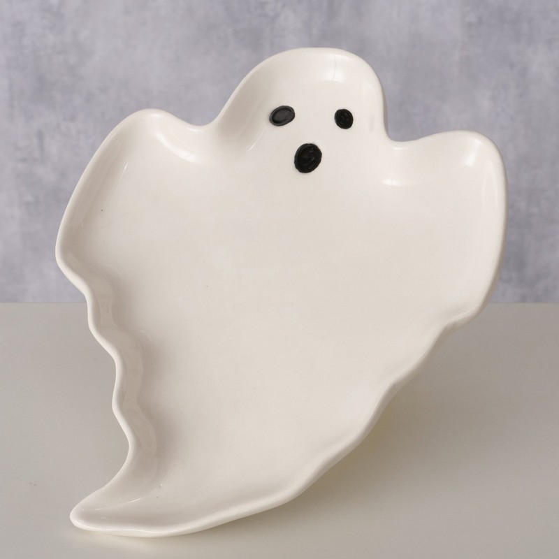 Piatto a forma di fantasma adatto al contatto con gli alimenti, ideale come decorazione di Halloween