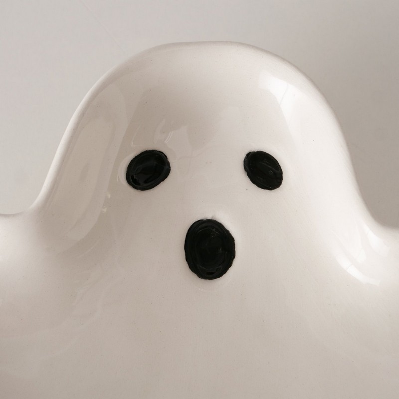 Piatto a forma di fantasma adatto al contatto con gli alimenti, ideale come decorazione di Halloween