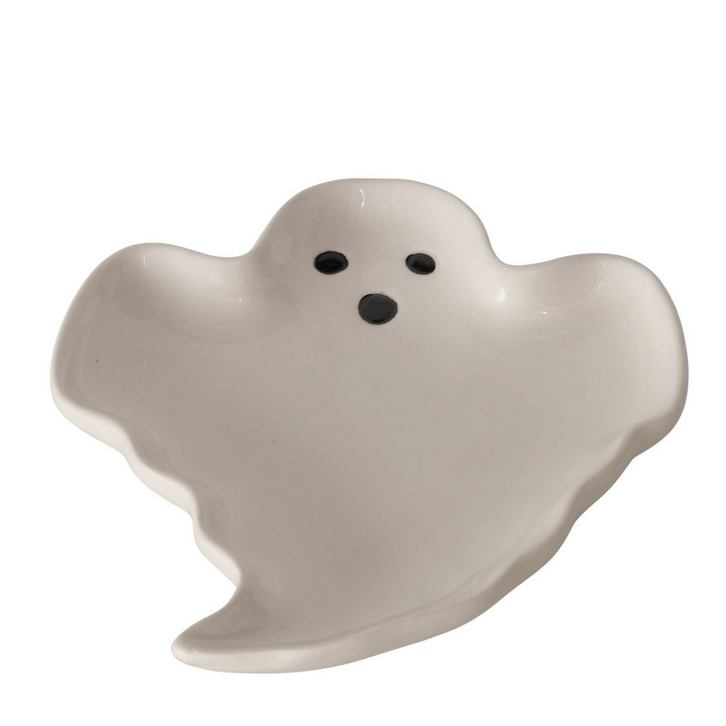 Piatto a forma di fantasma adatto al contatto con gli alimenti, ideale come decorazione di Halloween