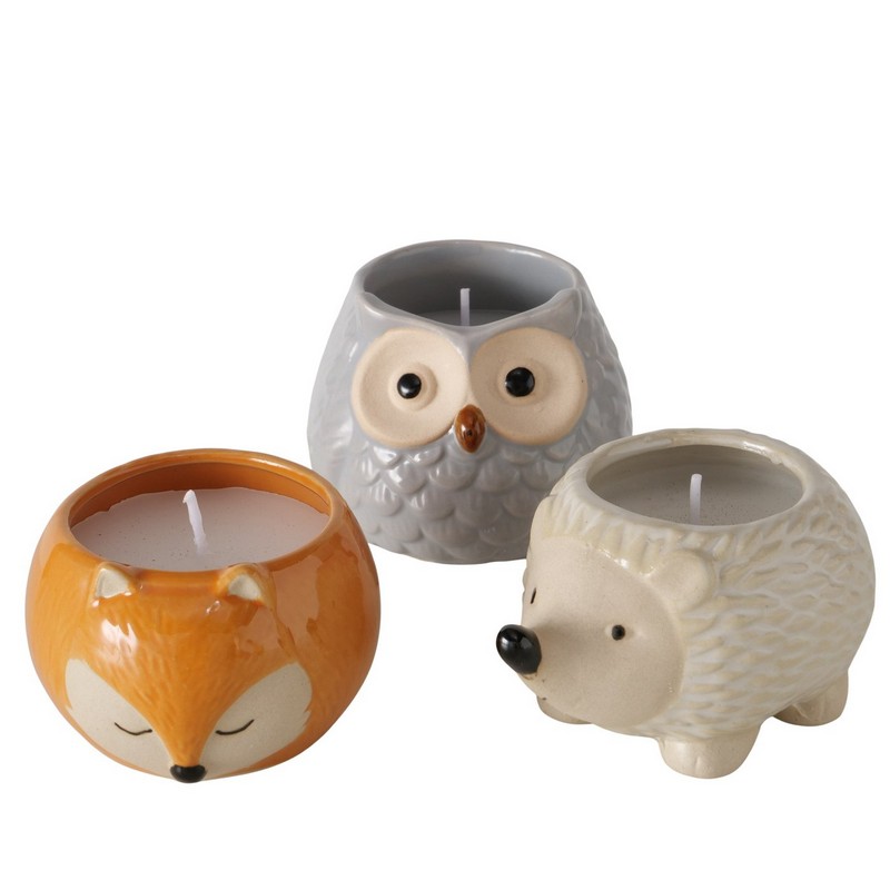 Riccio in ceramica con candela all'interno, perfetto come decoro autunnale