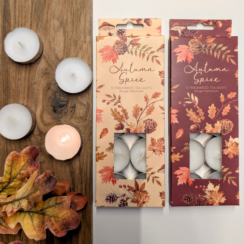 Set 10 candele tealight con profumo autunnale