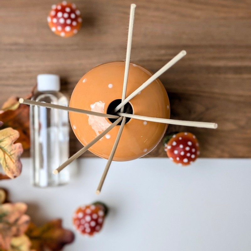 Diffusore di fragranza con 100 ml di profumo autunnale a forma di fungo in ceramica, in 2 varianti assortite