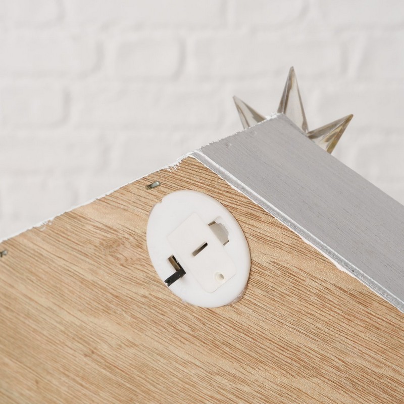 Presepe dipinto a mano in terracotta con luce LED