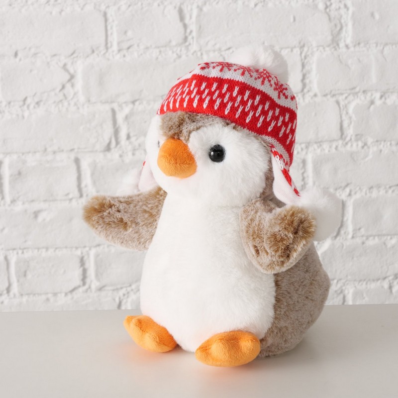 Peluche pinguino di Natale con cuffia