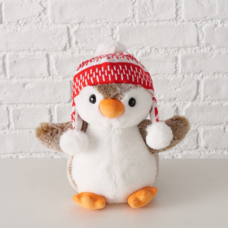 Peluche pinguino di Natale con cuffia