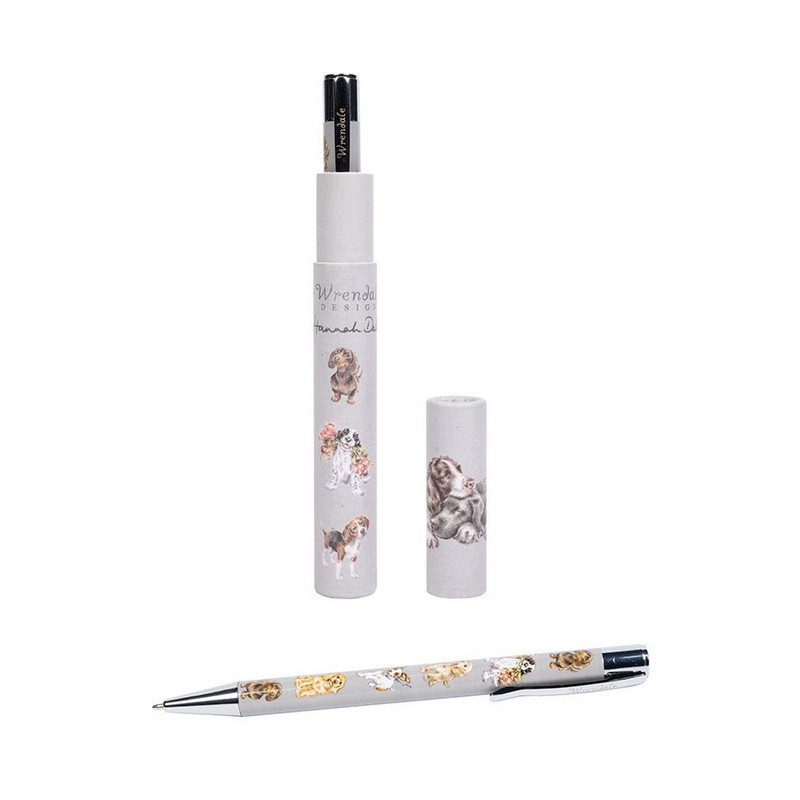 Penna in confezione regalo decorata con cani