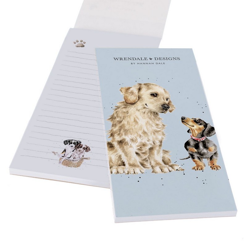 Block notes magnetico decorato con bassotto e labrador