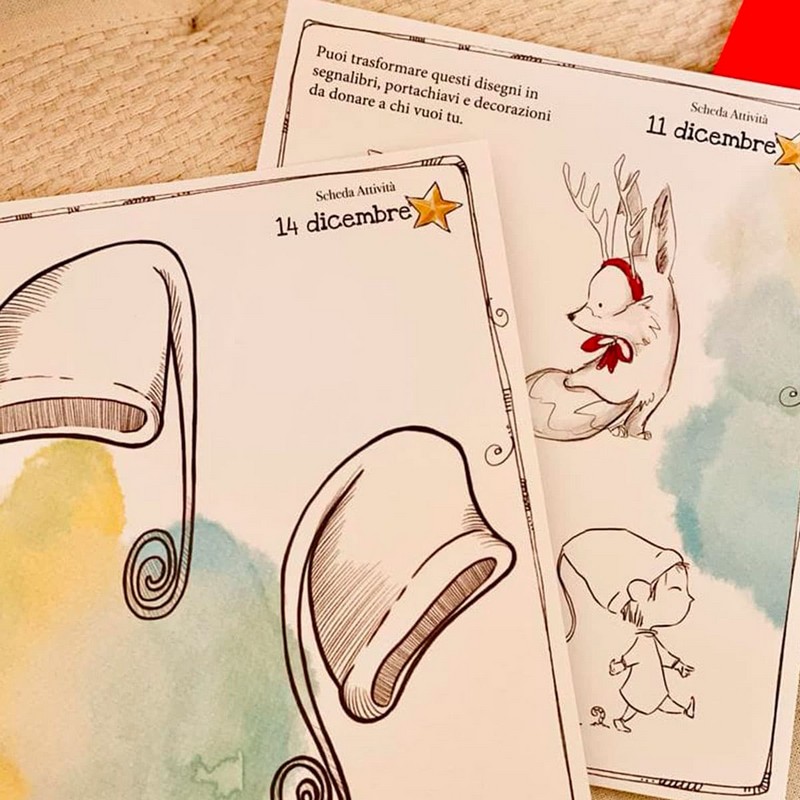 Calendario dell'avvento della gratitudine multiattività in cofanetto rosso
