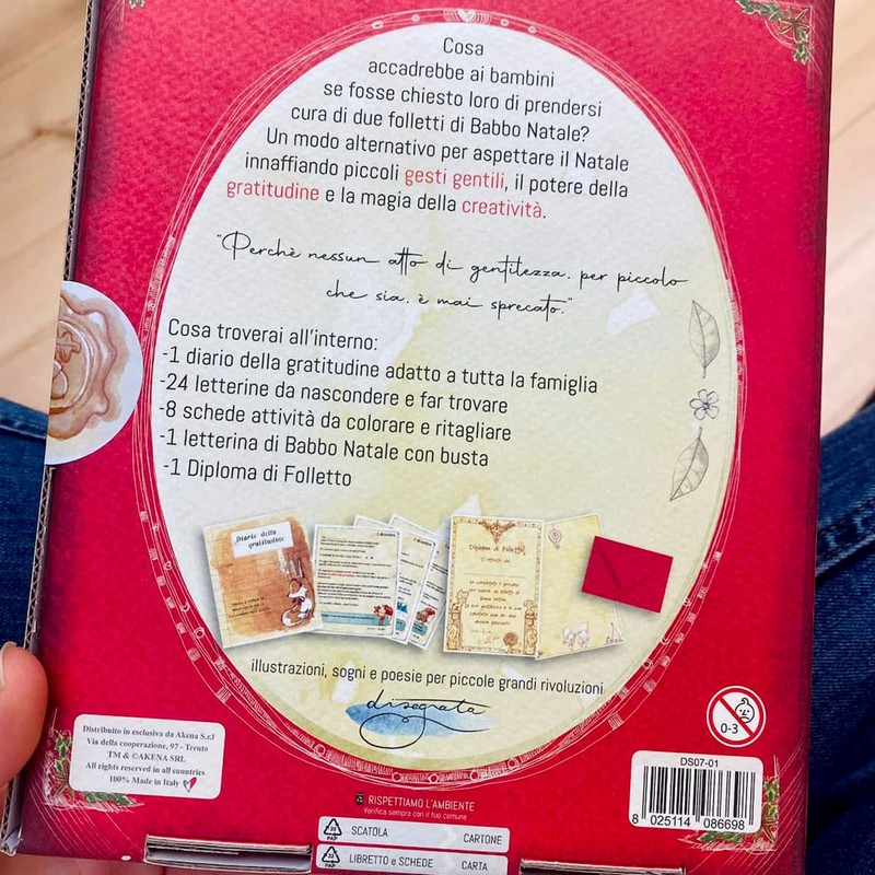 Calendario dell'avvento della gratitudine multiattività in cofanetto rosso