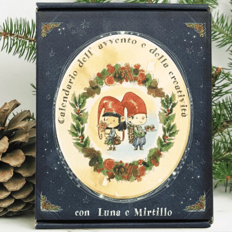 Calendario dell'avvento della gratitudine multiattività in cofanetto blu