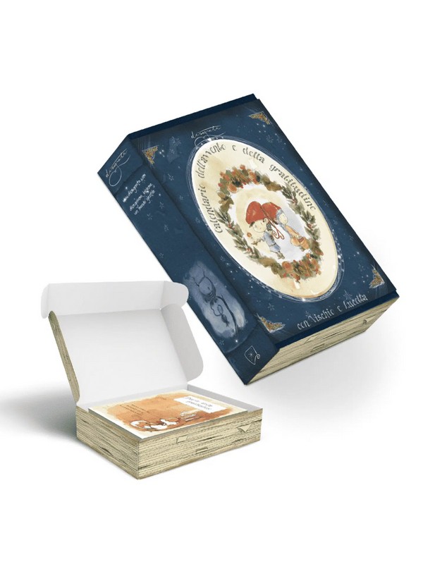 Calendario dell'avvento della gratitudine multiattività in cofanetto blu