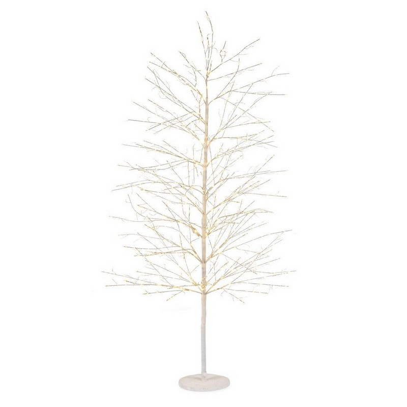 Albero di Natale bianco di rami con 1500 microled e alto 180 cm