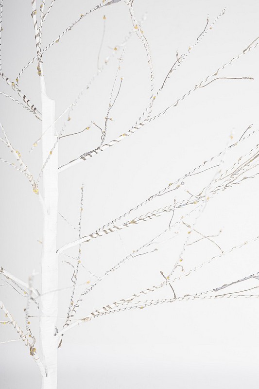 Albero di Natale bianco di rami con 1500 microled e alto 180 cm