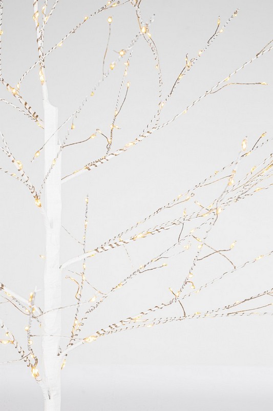 Albero di Natale bianco di rami con 1500 microled e alto 180 cm