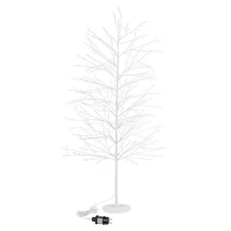 Albero di Natale bianco di rami con 1500 microled e alto 180 cm