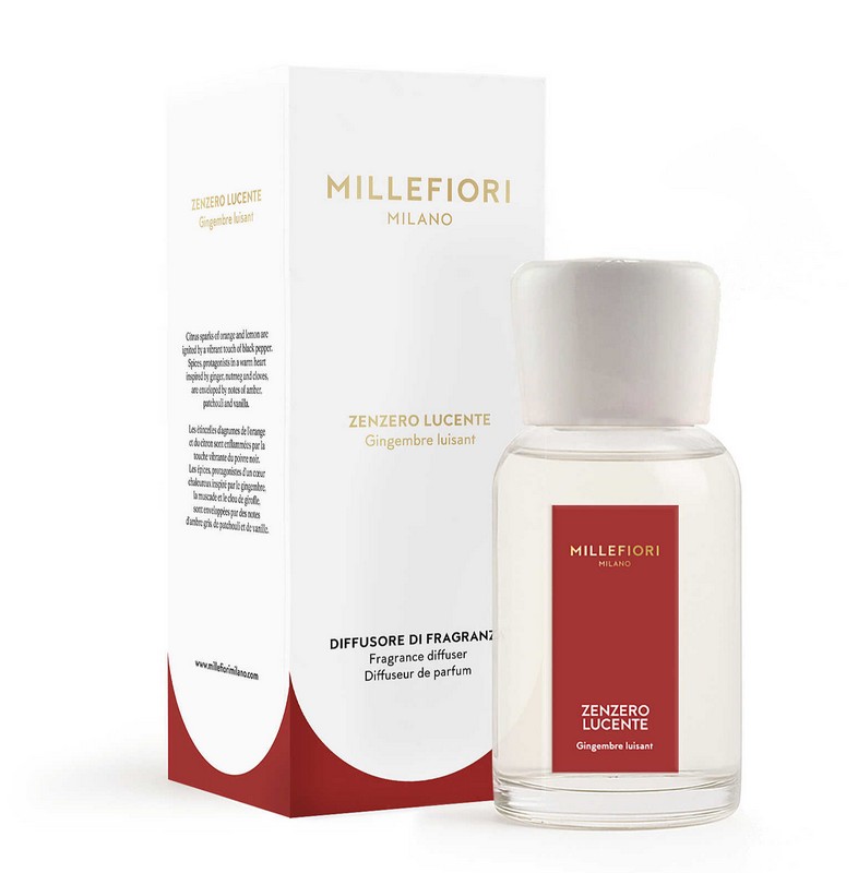 Diffusore di fragranza di Natale Millefiori “Zenzero lucente” da 250 ml