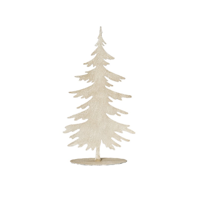 Albero di Natale in metallo beige, una soluzione semplice e originale per addobbare le tue feste