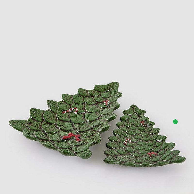 Vassoio a forma di albero di Natale in ceramica, perfetto come idea regalo natalizia