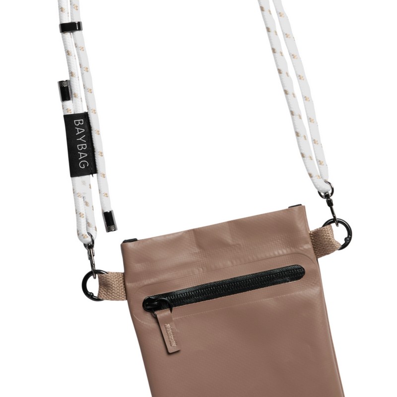 Borsa a tracolla unisex impermeabile color marrone nocciola, perfetta per portare cellulare, occhiali, portafogli ecc. - un'utilissima idea regalo donna e uomo 