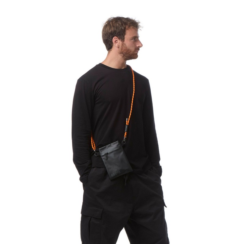 Borsa a tracolla unisex impermeabile nera, perfetta per portare cellulare, occhiali, portafogli ecc. - un'utilissima idea regalo donna e uomo 