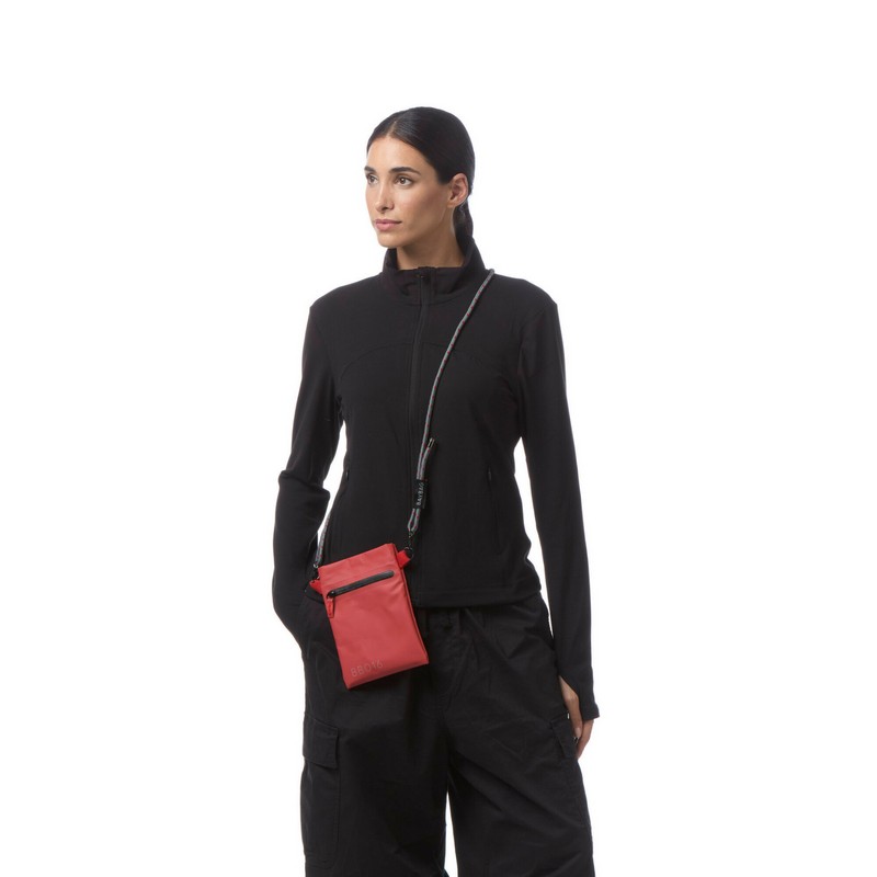 Borsa a tracolla unisex impermeabile rossa, perfetta per portare cellulare, occhiali, portafogli ecc. - un'utilissima idea regalo donna e uomo 