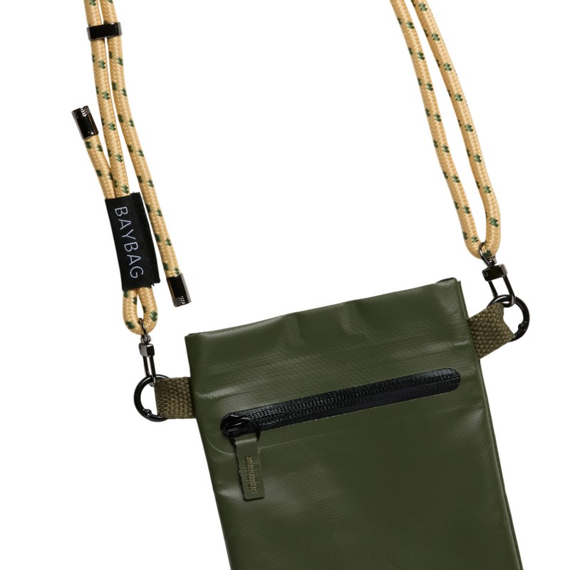 Borsa a tracolla unisex impermeabile color verde scuro, perfetta per portare cellulare, occhiali, portafogli ecc. - un'utilissima idea regalo donna e uomo 