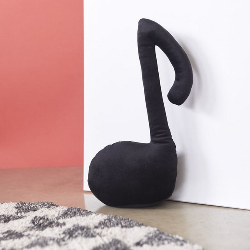Fermaporta a forma di nota musicale nera, un'utile idea regalo per musicisti
