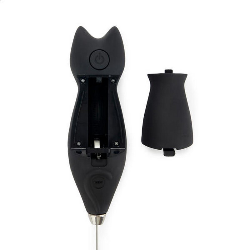 Montalatte elettrico a forma di gatto nero, una divertente e utile idea regalo a tema gatto