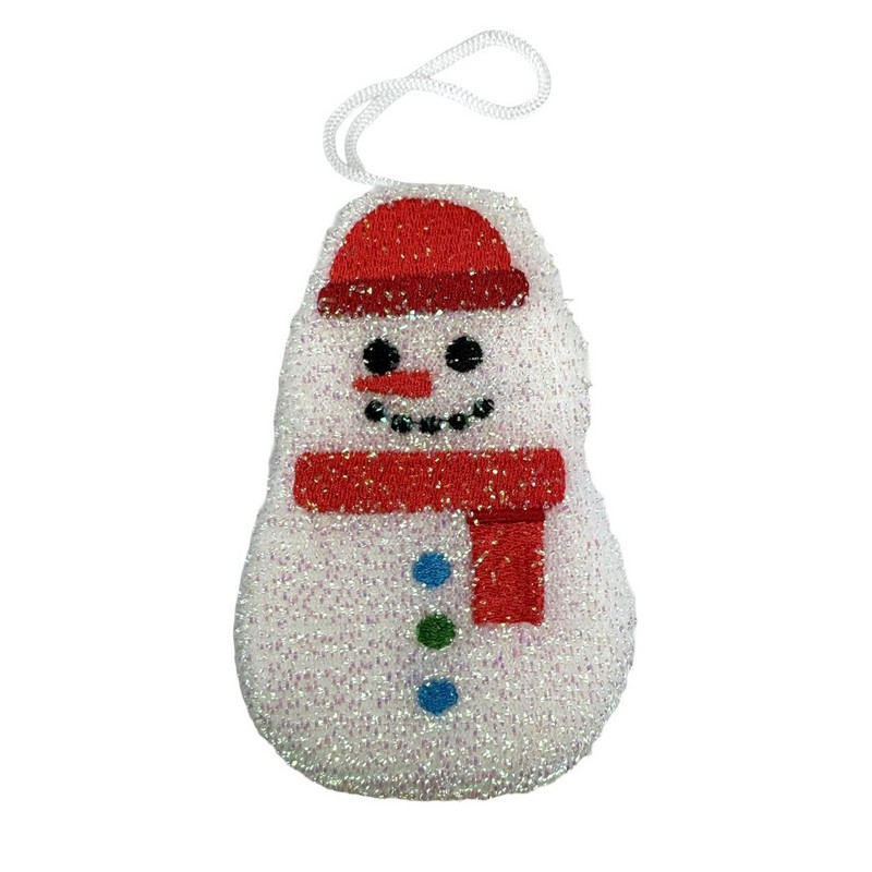 Set 2 spugne natalizie per piatti a forma di pupazzo di neve, una perfetta idea regalo di Natale originale