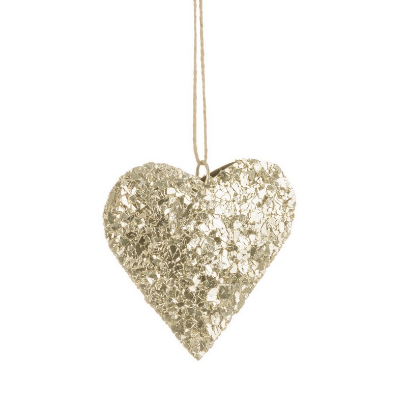 Cuore rosso in metallo da appendere