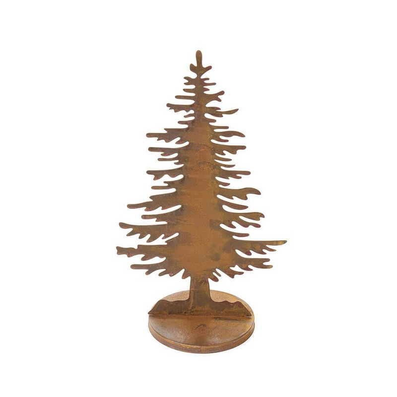 Albero in metallo effetto ruggine da appoggio, perfetto come decorazione o idea regalo autunno e Natale