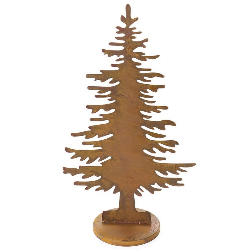 Albero in metallo effetto ruggine da appoggio, perfetto come decorazione o idea regalo autunno e Natale