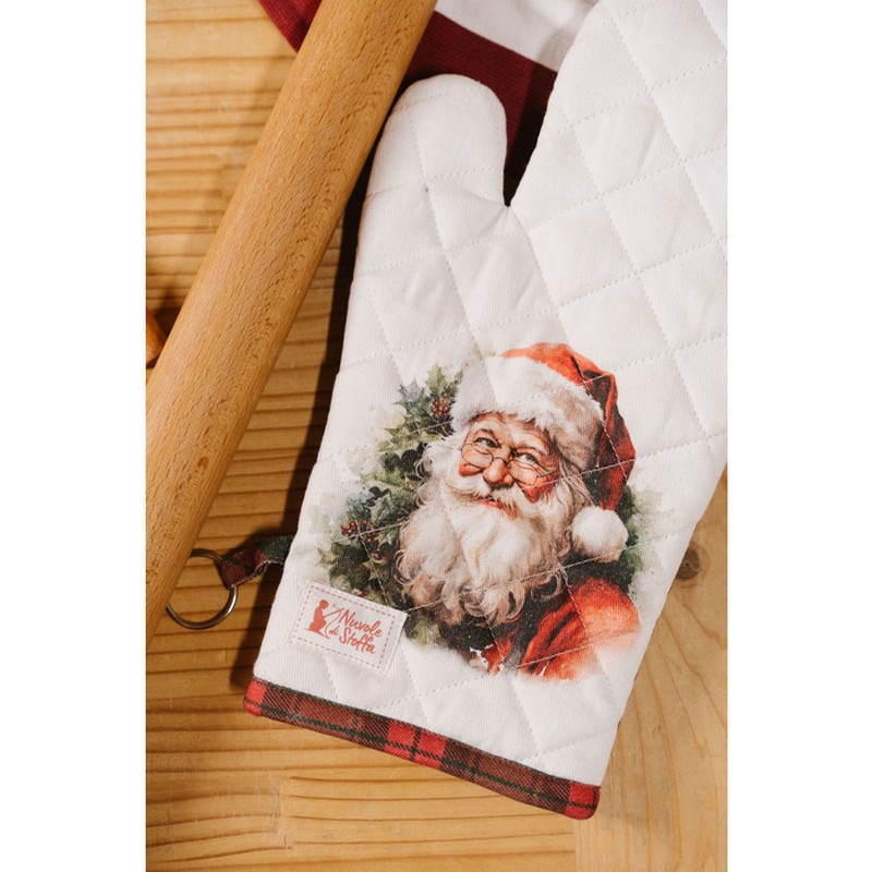 Set presina e guanto forno a tema Natale in 6 varianti assortite, per un regalo di Natale originale e utile
