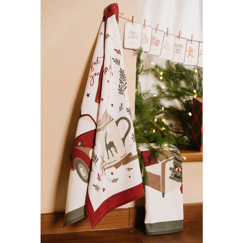 Strofinaccio decorato a tema Natale in 6 varianti assortite, per un regalo di Natale originale e utile